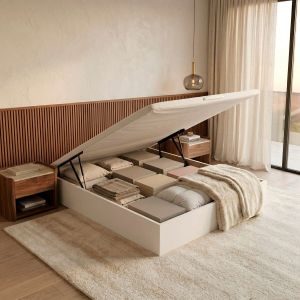 Canapé 150x200cm royal sleep space bed blanco montaje incluido