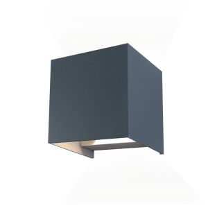 Aplique LED de exterior leva 2 luces neutra cuadrado antracita ip54