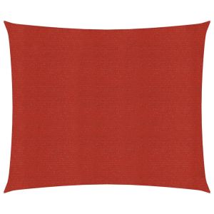 vidaXL toldo de vela rojo hdpe 160 g/m² 2,5x3 m