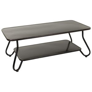 Mesa auxiliar de metal negro 120x60x46,5