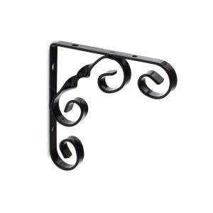 Escuadra de balda rei 1475 | 12x127x130 mm | negro