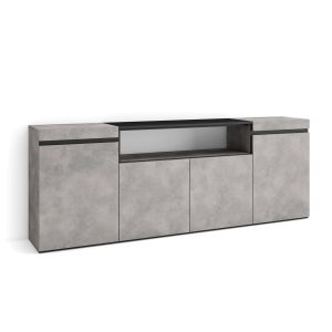 Aparador para salón, 200x75x35cm, cemento rf2284