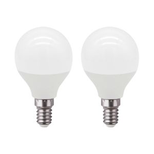 Pack 2 bombillas LED esférica e14 6w equi.40w 470lm 25000h