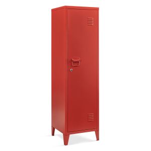 Casillero metálico kurikka con 3 compartimientos acero 137x38x38 cm - rojo