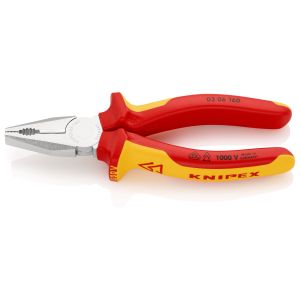 Alicate universal - knipex - 160mm - acero vanadio - rojo