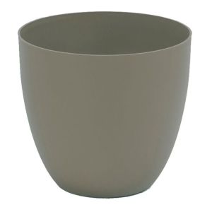 Maceta de inyección modelo cuenco color taupe ø38