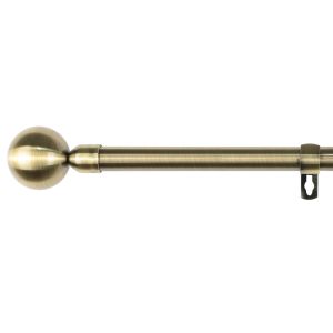 Barra de acero extensible y decorativa (dorado, 160-310cm bola acero)