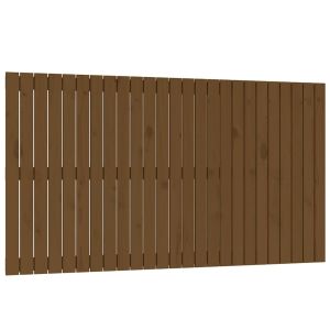 vidaXL cabecero cama pared madera maciza pino marrón miel 159,5x3x90cm
