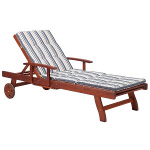 Tumbona con cojín toscana madera de acacia azul oscuro
