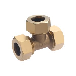 Conector de junta mixta (roscado) para té igual de tubo de cobre ø18
