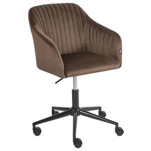 Silla de escritorio venice terciopelo marrón