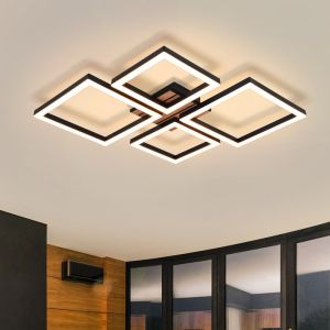 Nettlife lámpara de techo LED integrado marrón 48x45.5