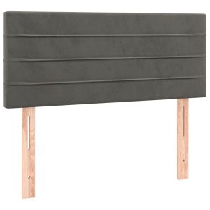 vidaXL cabecero de terciopelo gris oscuro 90x5x78/88 cm