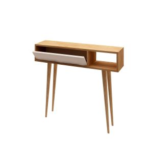 Consola de madera "oseyo" - 100 x 30 x 94 cm - marrón