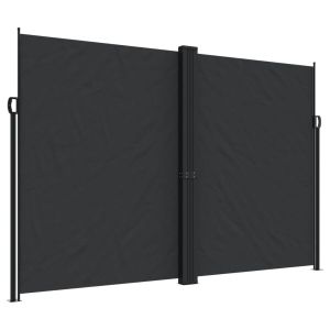 vidaXL toldo lateral retráctil negro 220x1200 cm