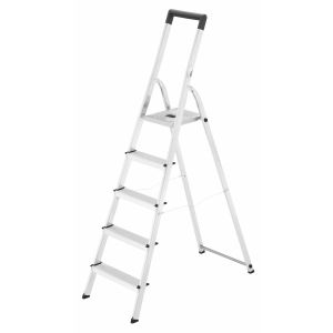 Escalera doméstica plegable de aluminio 4 peldaños ultraligera hailo l40