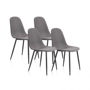 Pack 4 sillas de comedor 54,5x44,5 cm hall gris