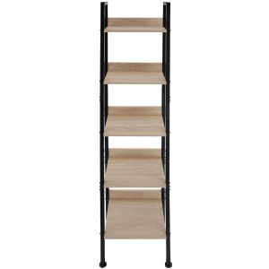 Estantería estilo industrial 5 baldas 35,5x31,5x170,5cm madera clara