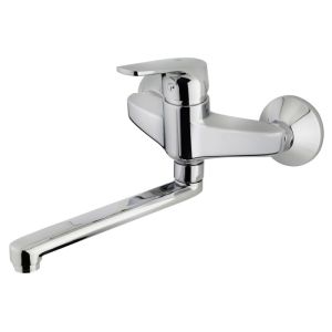 Grifo teka mtp 025 cromo mural caño giratorio 200 mm