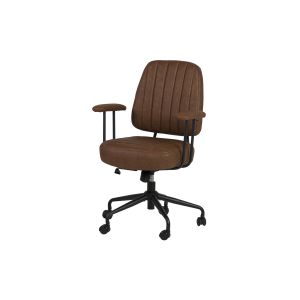 Silla escritorio regulable marrón 65x68x97/103 cm