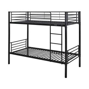 Cama camarote "adam" - metal - negro