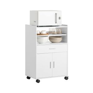 Aparador auxiliar bajo de cocina para microondas fsb09-w sobuy