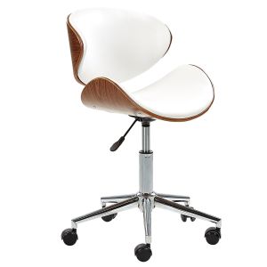 Silla de escritorio rotterdam piel sintética blanco
