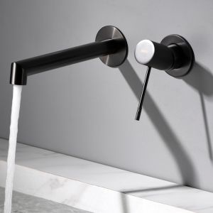 Imex - grifo monomando lavabo empotrado black gun serie line
