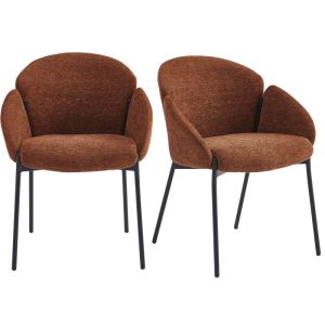 Candice-silla de tela terracota (x2)