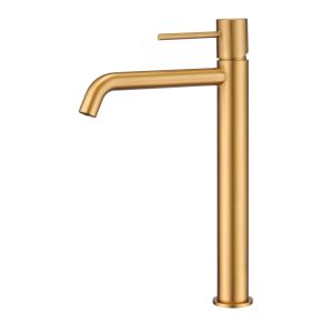 Monomando lavabo alto monza oro cepillado [imex®]