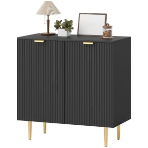 Aparador en mdf negro 80x40x80 cm