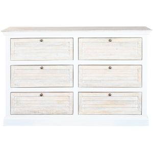 Cómoda de madera de mango en blanco 150x40x100cm