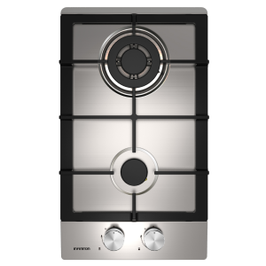 Placa de gas infiniton gas-ix02 - inox, 2 zonas, 30 cm