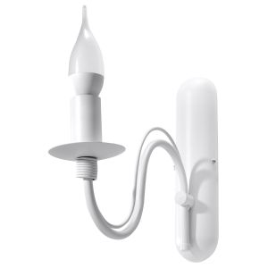Lámpara de pared minerwa 1 blanco acero 6x25x25cm