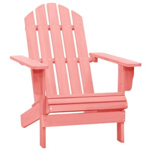 vidaXL silla de jardín adirondack madera maciza de abeto rosa