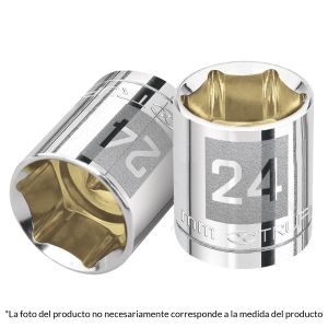 Llave vaso hexagonal, cuadro 1/2" - 13 mm