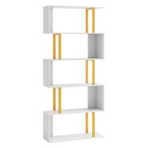 Librería geométrica de 5 niveles en forma de 's'