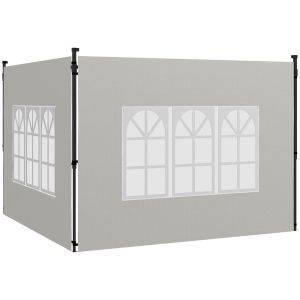 Paredes laterale 293x193 cm pe color blanco Outsunny