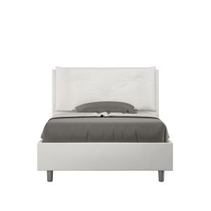 Cama plataforma tapizada - cabecero blanco - 120x200