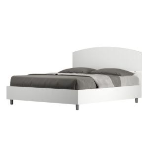 Lit queen 160x200 blanco - dora - con somier