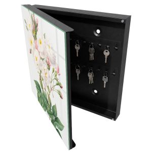 Caja guarda llaves 30x30x5 encanto floral, apertura izquierda tulup