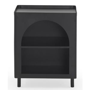Mesa auxiliar de metal negro, 40,5x30,5x50cm