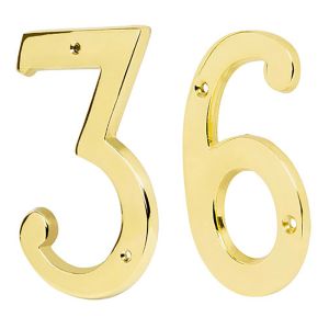 Número "3" de latón