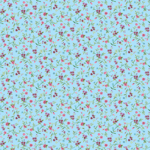Papel pintado floral coloridas en fondo turquesa 60cm por 250cm