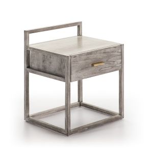 Mesita de noche 50x40x60 madera gris velado