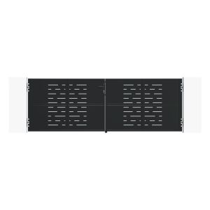 Puerta batiente aço nali veleta 3,5m alt.180cm + 2 postes carmo
