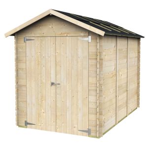 Alce - caseta bh16 fiamma 178x273 madera abeto, puerta doble, sin suelo