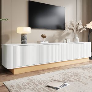 Mueble de tv 4 puertas blanco 47,5x200x40cm