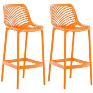 Taburetes de bar air de plástico - lote 2 - naranja