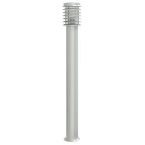 Lámpara de pie de exterior plateada 110 cm acero